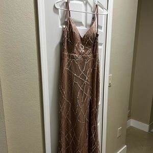 Blush/Rose dress Juniors’Glitter Embellished Gown created for Macy’s